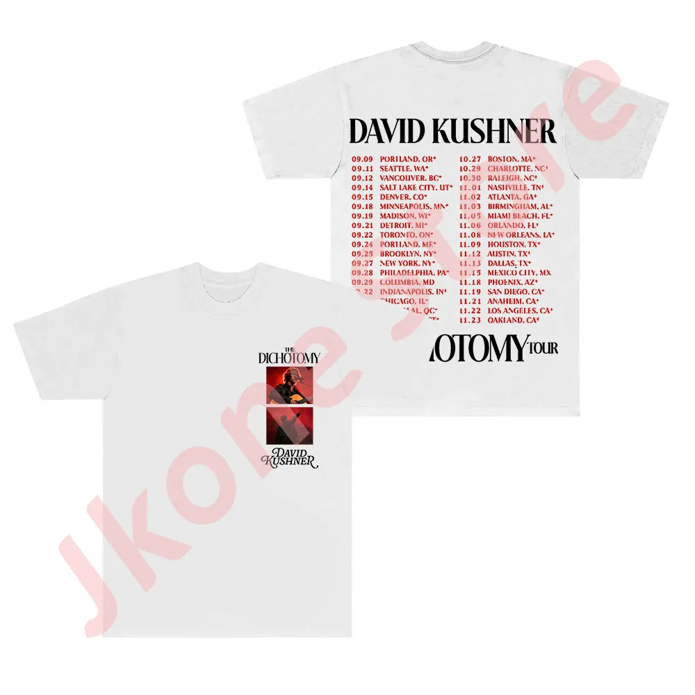 David Kushner The Dichotomy Tour Merch T-Shirts Summer Women Men Fashion Casual Crewneck Short Sleeve Tee