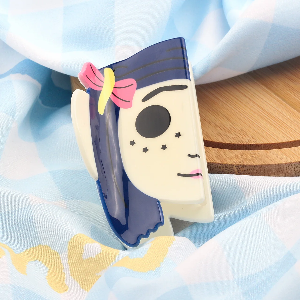 1 قطعة/2 قطعة كورالاين من ديزني - مشبك شعر أكريليك مستوحى من الشعر! تصميم رأس كرتوني مبتكر، مثالي للأناقة ومتعدد الاستخدامات #4