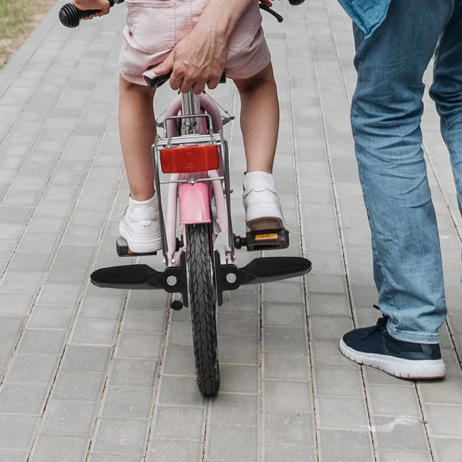 

1Pair Bike Pegs Folding Rear Pedals for Mountain and Road Bikes Anti-Slip Surface Sturdy Nylon Material Universal Cycling