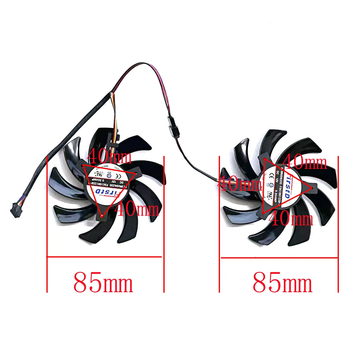 Brand new 85MM 4PIN T129215SU suitable for POWERCOLOR RX 5700 XT 6500XT 6600 6600XT 5700XT 6700 6700XT fighter e-sports