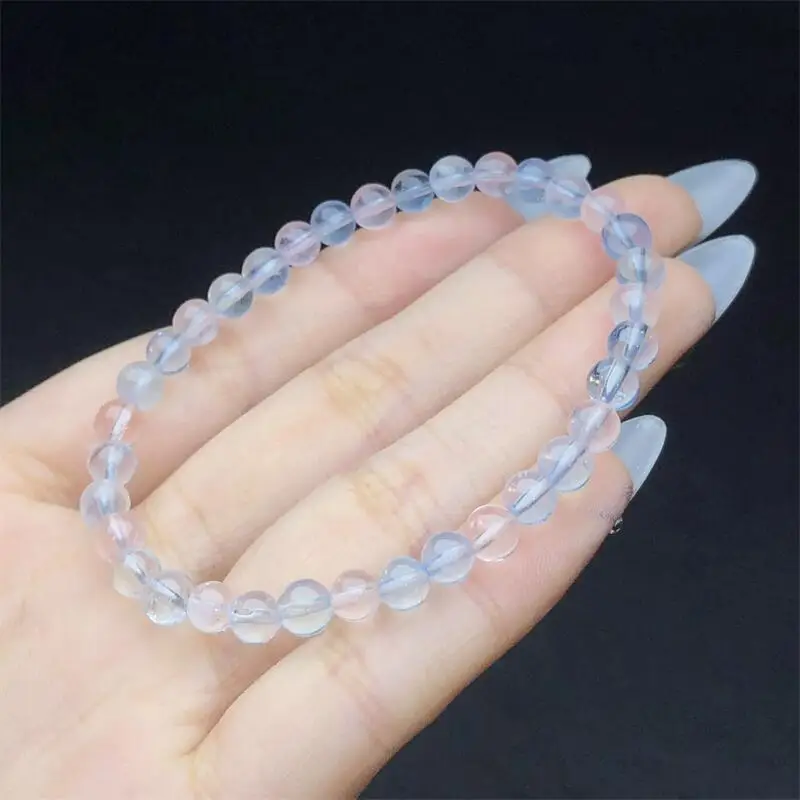 

5MM Natural Morganite Bracelet Crystal Reiki Healing Gemstone Fashion Jewelry Holiday Gift 1pcs