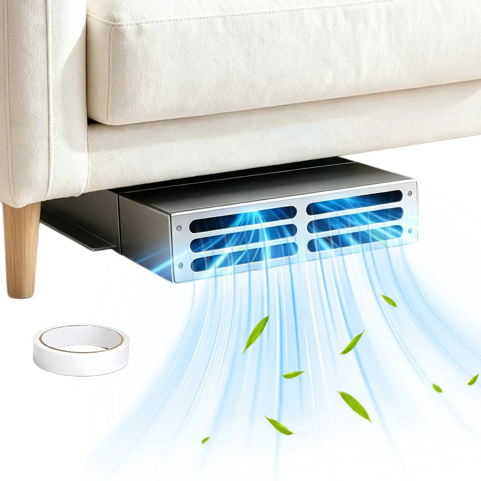 Under Furniture Vent Deflector Stainless Steel Adjustable Heat Resistant Baseboard Vent Extender for Residences Apartments
