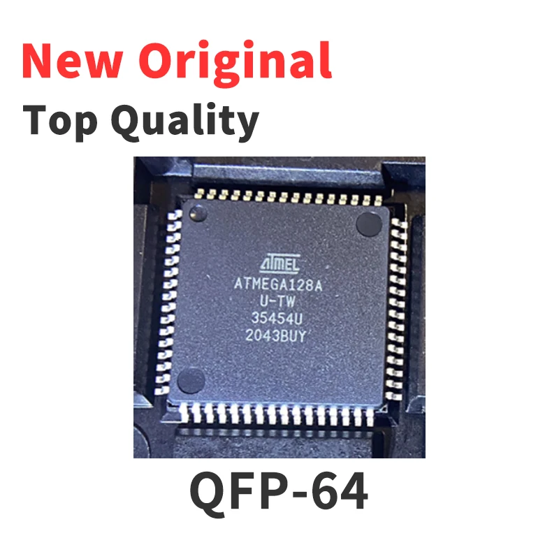 (1 Piece) ATMEGA128A-AU ATMEGA128A-AUR ATMEGA128L-8AU ATMEGA128L-8AUR QFP-64 New Original Chip IC