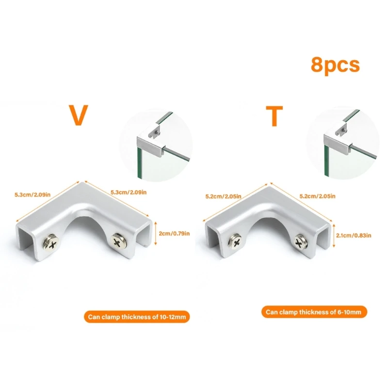 Y166 Corner Tile Connectors Home Renovation Tile Clip 8pcs for Multifunction Applications