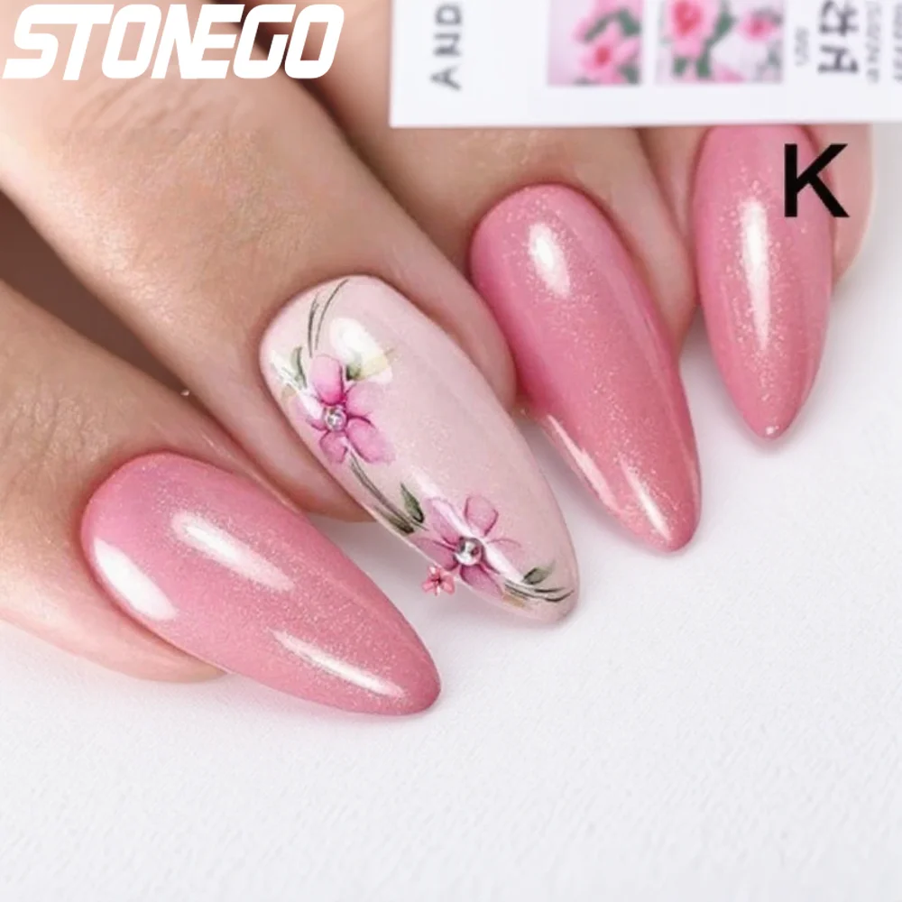 عباد الشمس الأزهار مسمار الفن ملصقات المياه الشارات نقل رقائق مجموعة الجمال مسمار الملحقات #2