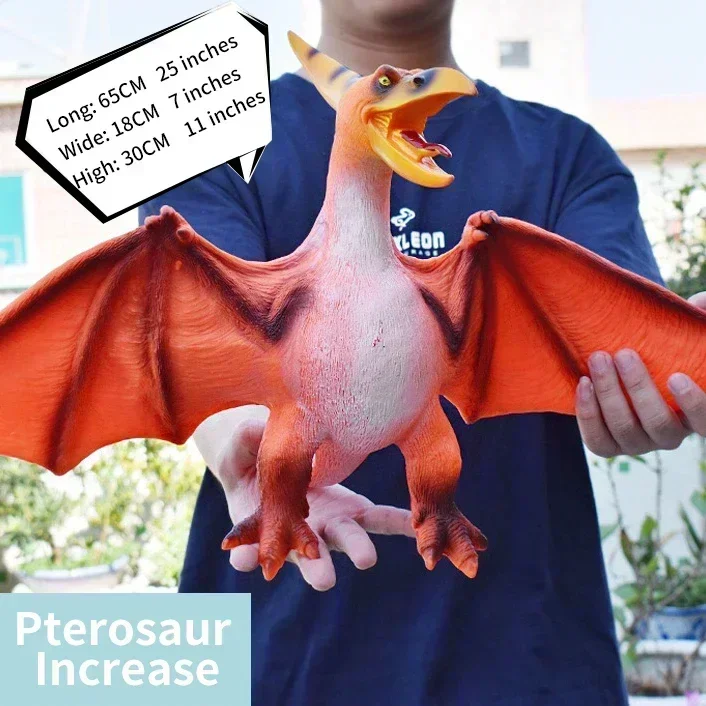 

Big Dinosaur Model Toy With Sounds Triceratops Tyrannosaurus Soft Puppets Vinyl pterosaur Jurassi Dino Park Worlds Toys for Kids