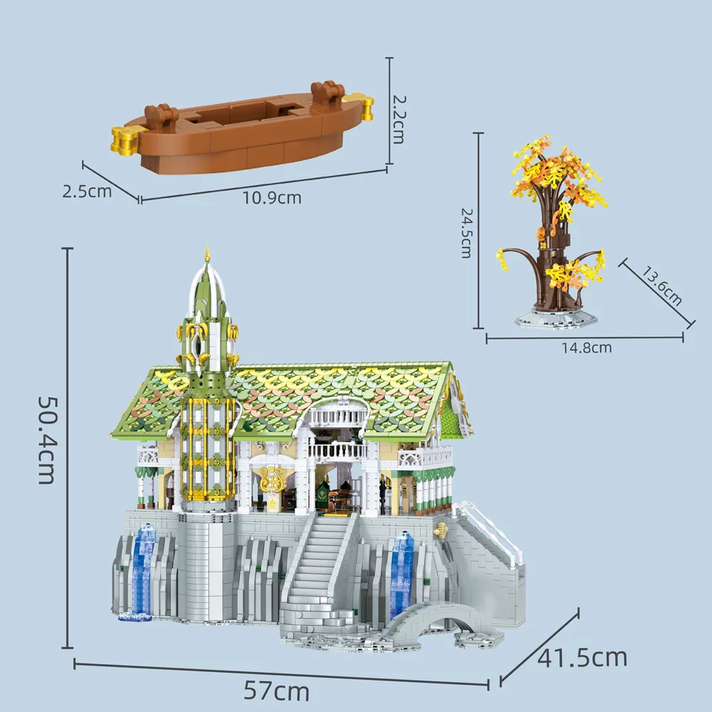 5836 قطعة برج الطاقة اللبنات وادي الشفق نموذج سطح المكتب الديكور الطوب لغز لعب للأطفال أطفال هدية