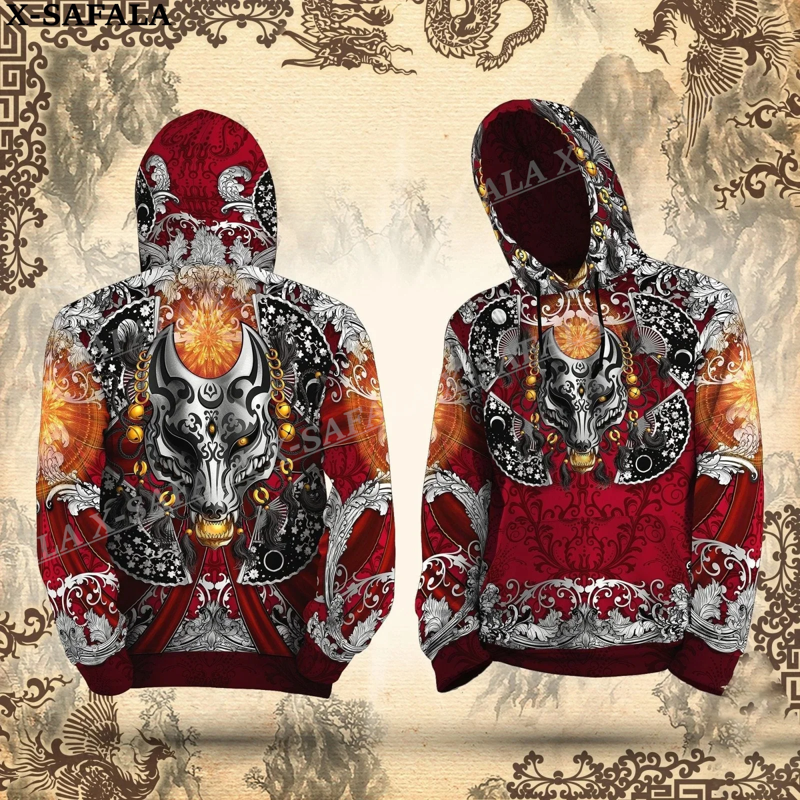 

Kitsune Fox Japanese Myth 3D Print Zipper Hoodie Man Female Pullover Sweatshirt Hooded Jacket Jersey Coat Tracksuits-8