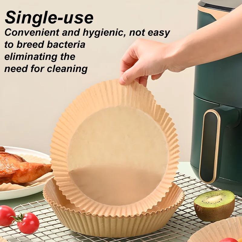 16cm 20cm Air Fryer Baking Pape Airfryer Papers Round Air Fryer Parchment Paper AirFryer Oil-Proof Disposable Paper Liner