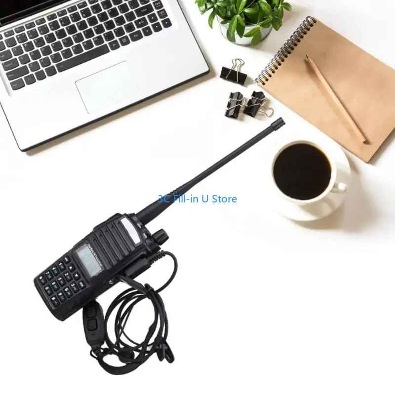 G8TA Double Push to Talk 2 Pin Plug Headsets Adapter for 82 Series Walkies Talkies