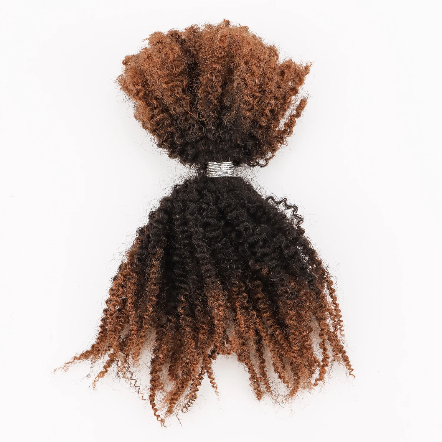 AHVAST Hair Bulk 100g T color 4C Afro Kinky Virgin Human Hair Bundles 100% Handmade Dreadlocks Extensions Bulk for Twisting