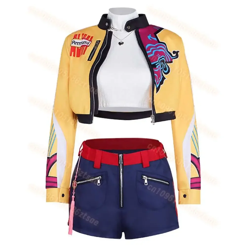 2025 Movie K-Pop Mira Rumi Zoey Demon Hunters Cosplay Costume for Girl Halloween Stage 3D Printed Pattern Role Play Clothes