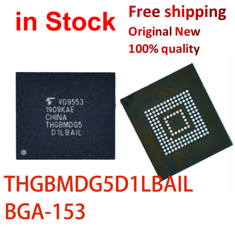 (1 piece)100% New THGBMDG5 D1LBAIL THGBMDG5D1LBAIL DILBA1L DILBAIL 4GB BGA153 EMMC 5.0  Memory IC chipset