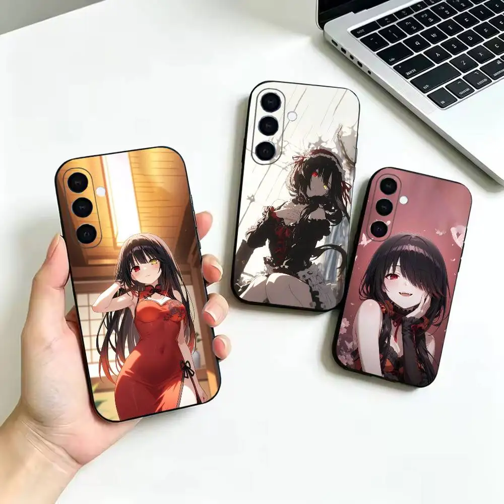 T-Tokisaki K-Kurumi Soft Black Cover, Fit for Samsung Galaxy A02S,A12,A22,A32,A42,A52,A21S,A31,A41,A51,A71,A72,A73,A30S
