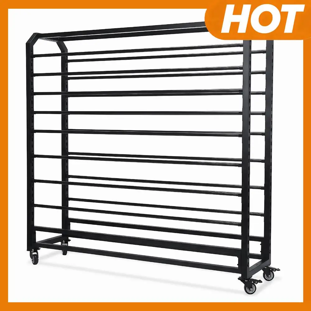 

Держатель для рулонов бумаги на 16/18 прутках с регулируемой подвесной штангой, стойка для хранения виниловых рулонов на колесиках для штор/обоев/скатертей