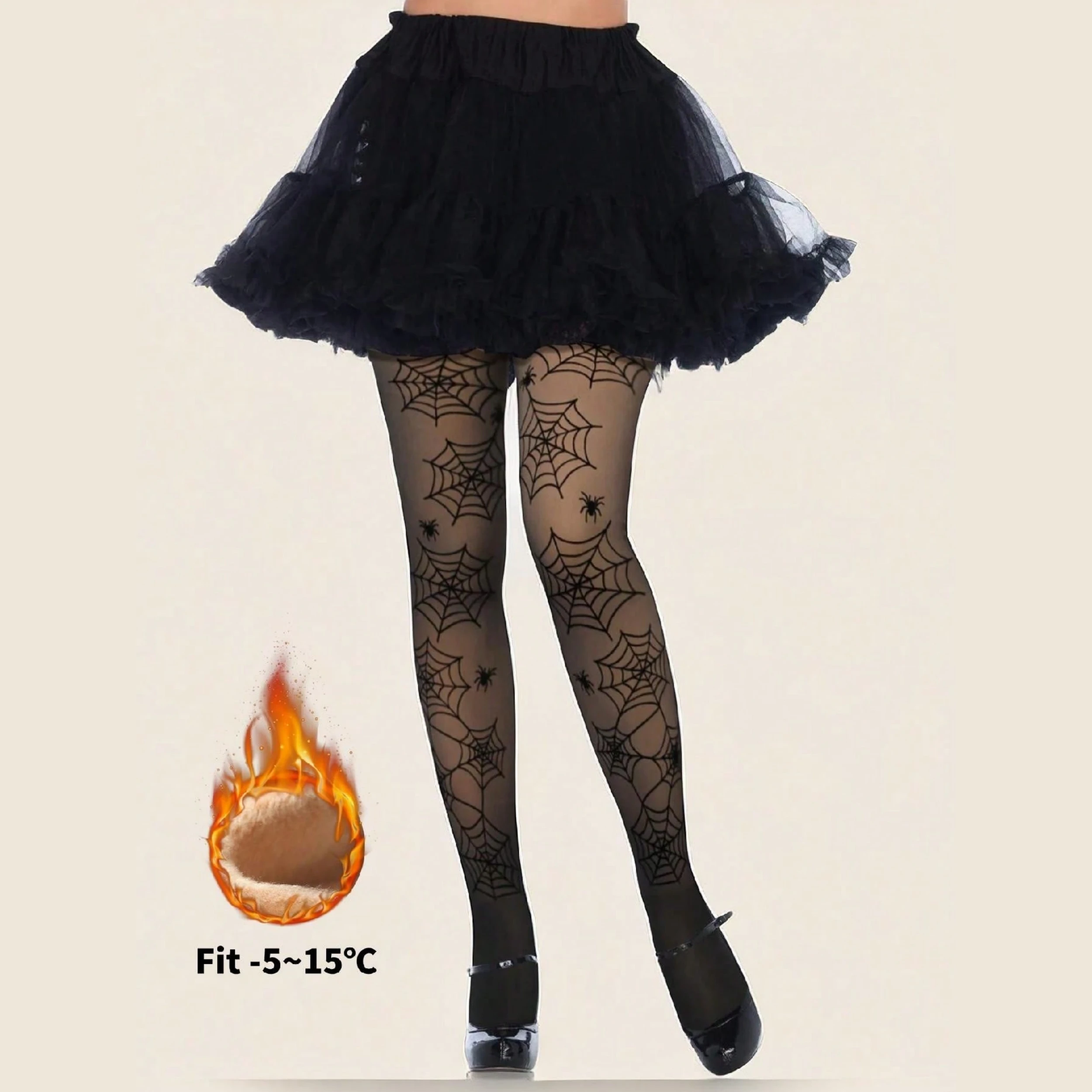 1Pcs Women's Thickened And Padded Bottoming Pants Translucent Nude Pantyhose Love Bow Polka Dot Printing Bottoming Pants Daily V