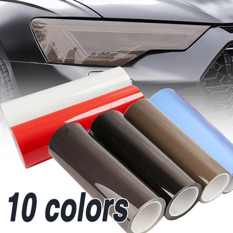 Car Headlight & Taillight & Fog Light Lamp wrap Film Smoke Black TPH PU PPF Protective Film For Car Styling Motorcycle Decorate