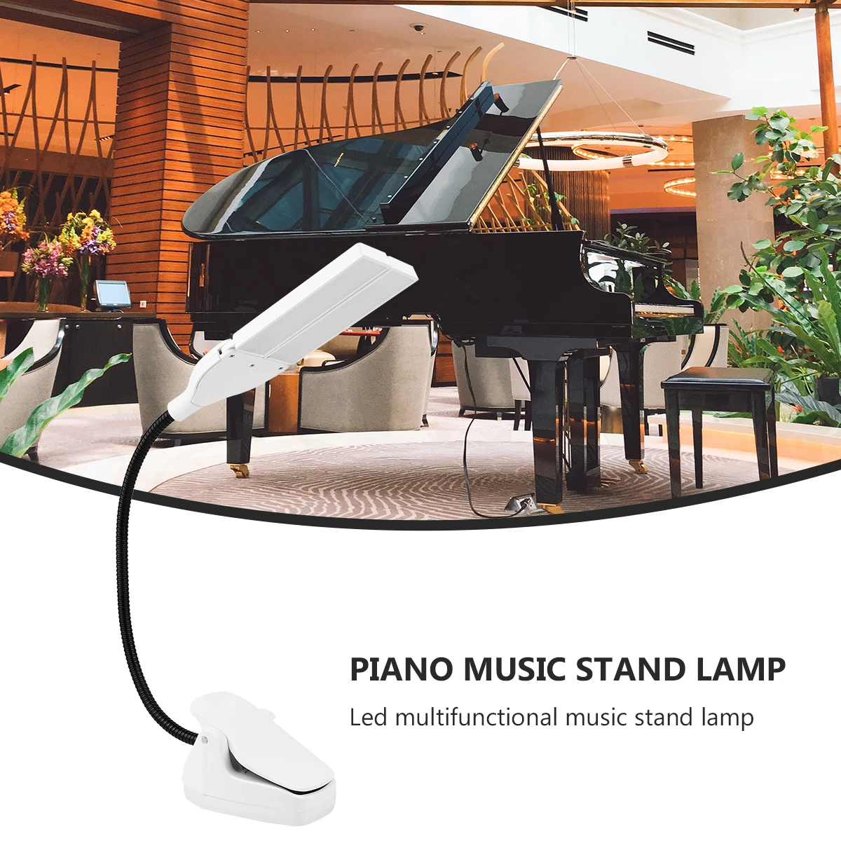 1Pcs Piano Lamp LED Adjustable Touch-on Clip Desk Lamp Dual Power USB Music Score Stand Light Eye Protection