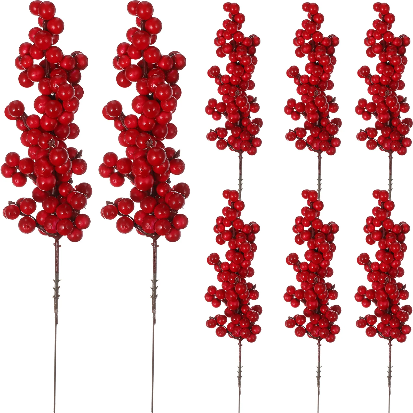 

8 Pcs Christmas Red Fruit Tree Decoration Artificial Berries Fairy Lights Bouquet Simulation Picks Wedding