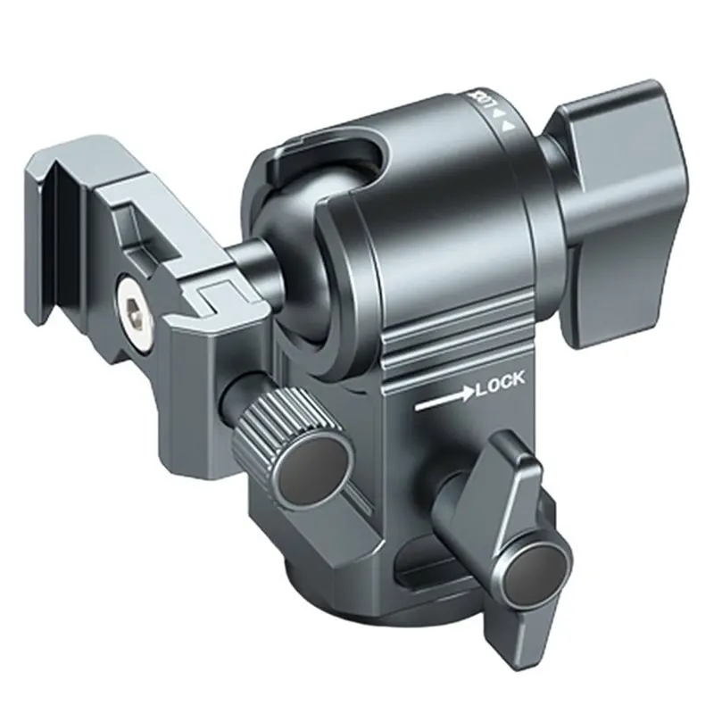 

Крепление-зажим с шаровой головкой W 1/4" с отверстием, вращающийся на 360 градусов, с адаптером Arca для световых стойок, камер, телефонов, ноутбуков