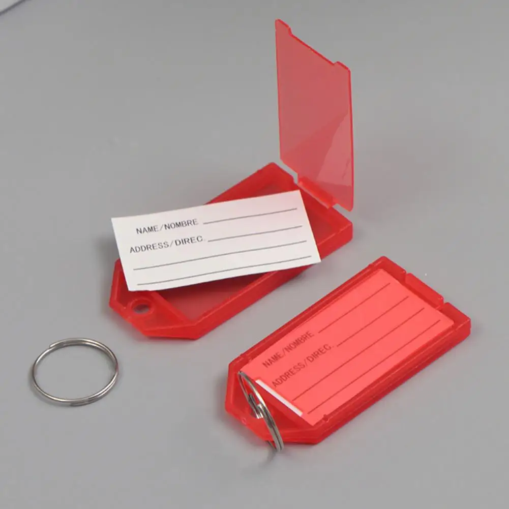 Color-coded Key Tags Durable Key Tags 50pcs Bright Plastic Key Tags with Writable Labels Waterproof Identifiers with for Office