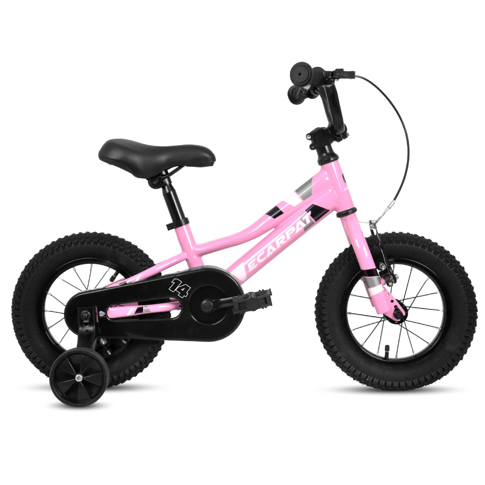 Ecarpat Bike 12 Inch Wheels, 1-Speed With Removable Training Wheels, Front V Brake, Rear Holding Brake