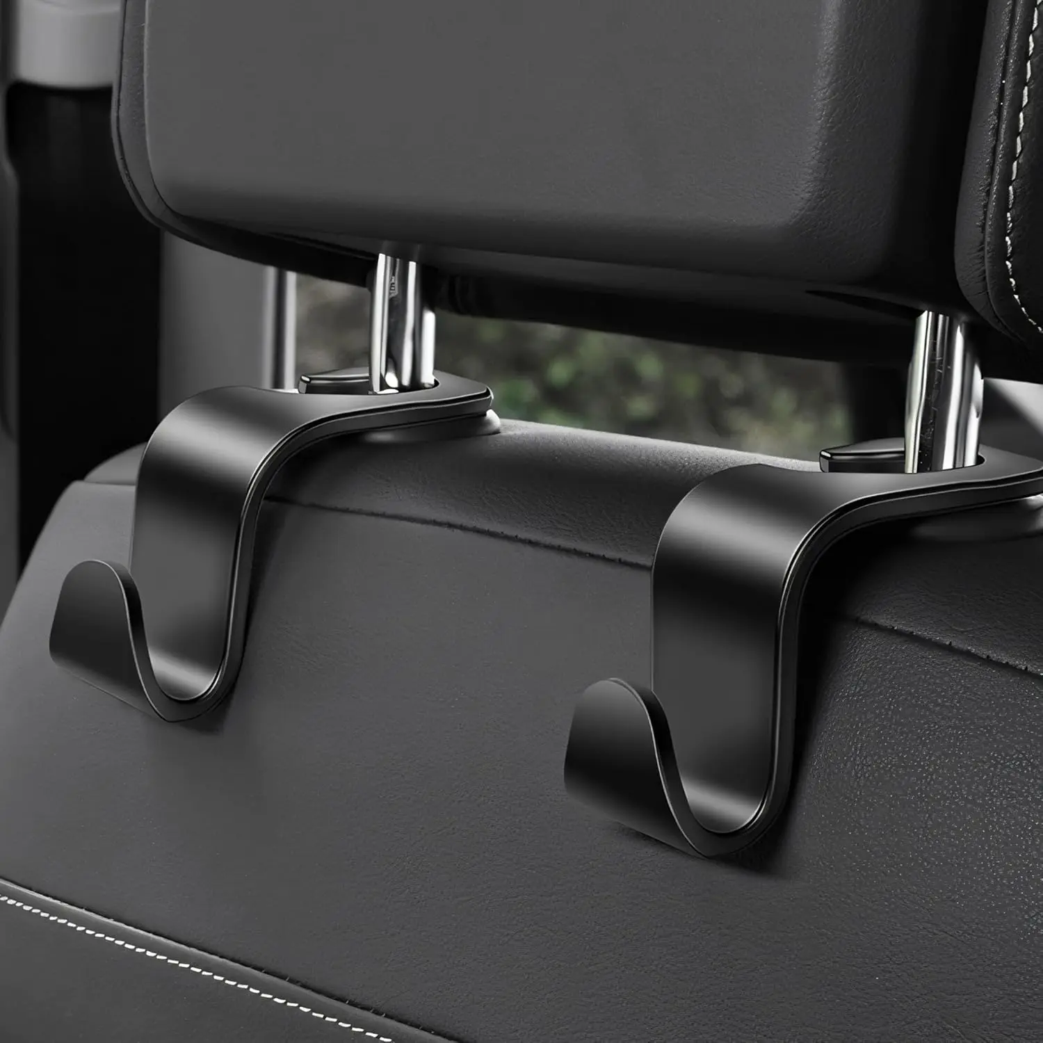 Gancho para encosto de cabeça de assento de carro, ganchos para mochila de veículo, organizador de suporte para bolsas, bolsas, panos, assento de gancho para garrafa de água de carro