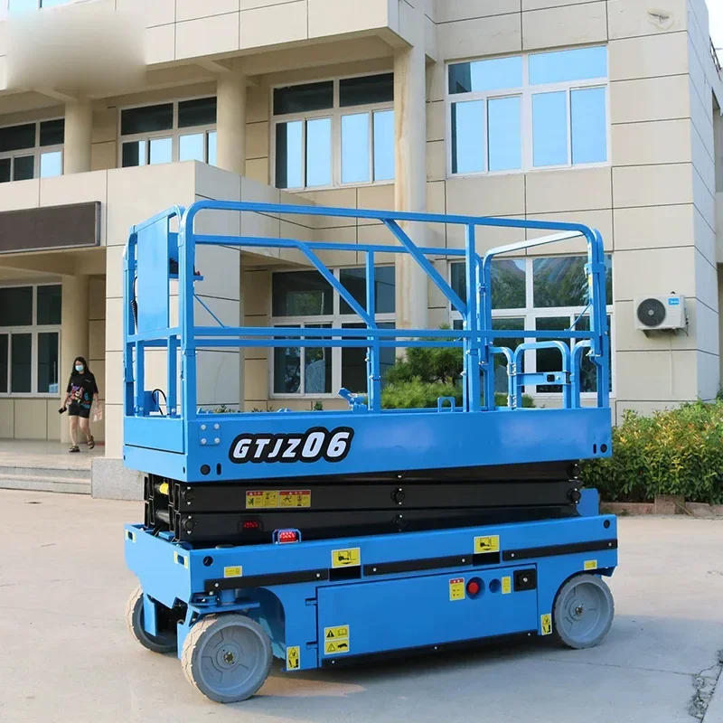 Electric Mini Self-Propelled Scissor Lift 450KG Load Capacity Hydraulic Mobile 6M/8M Aerial Work (Customized)