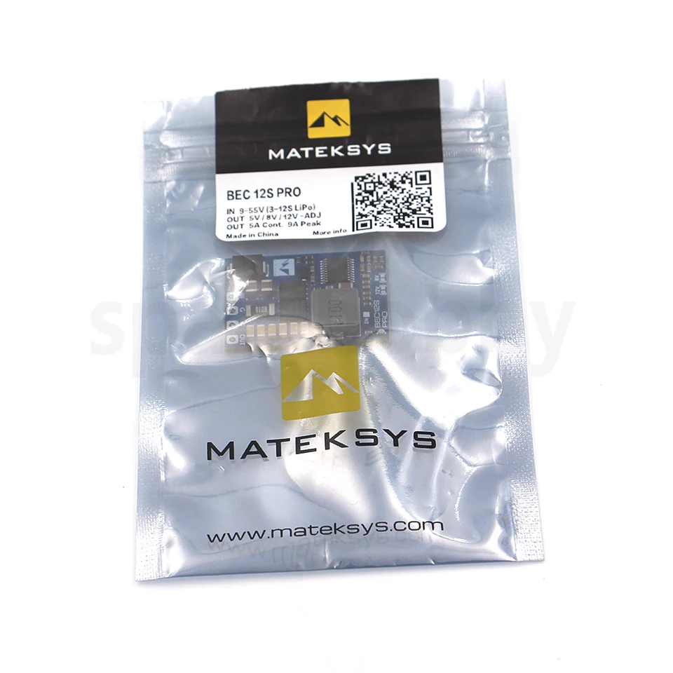 MATEKSYS BEC12S-PRO 9-55V à 5V/8V/12V-5A Module 3-12S Protection contre les surintensités et auto-récupération pour Drone Multirotor d'avion RC