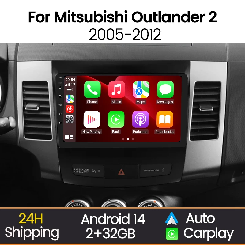 

MEKEDE Android Auto беспроводной автомобильный радиоприемник Carpaly для Mitsubishi Outlander 2 2005-2012 мультимедийный видеоплеер GPS-навигация Wi-Fi