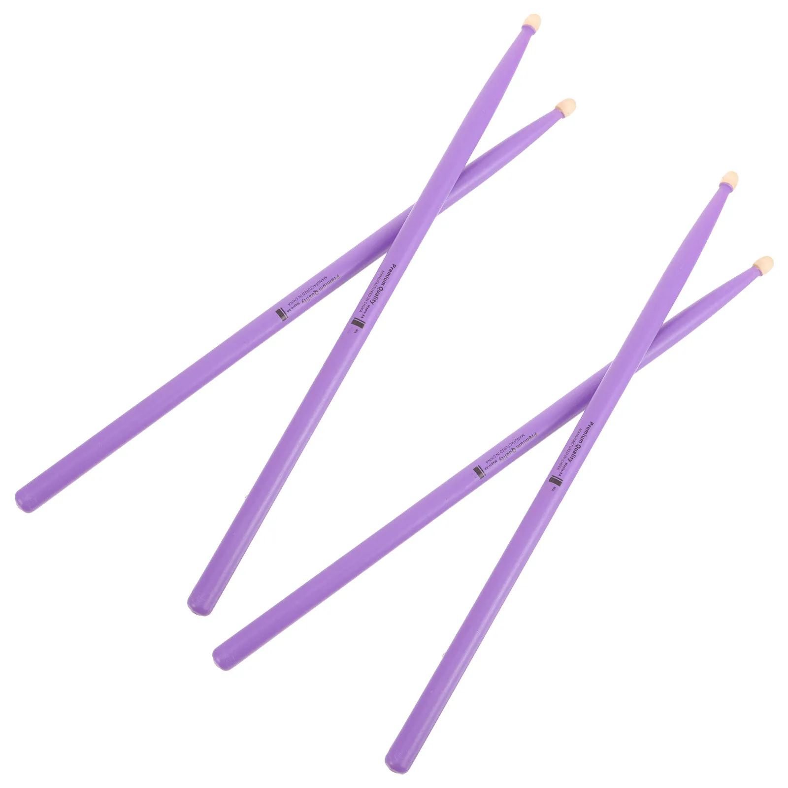 2Pairs Maple Drumsticks Lightweight Comfortable Grip Wide Application for Rock Jazz Pop Drumming Percussion Instrument Sticks