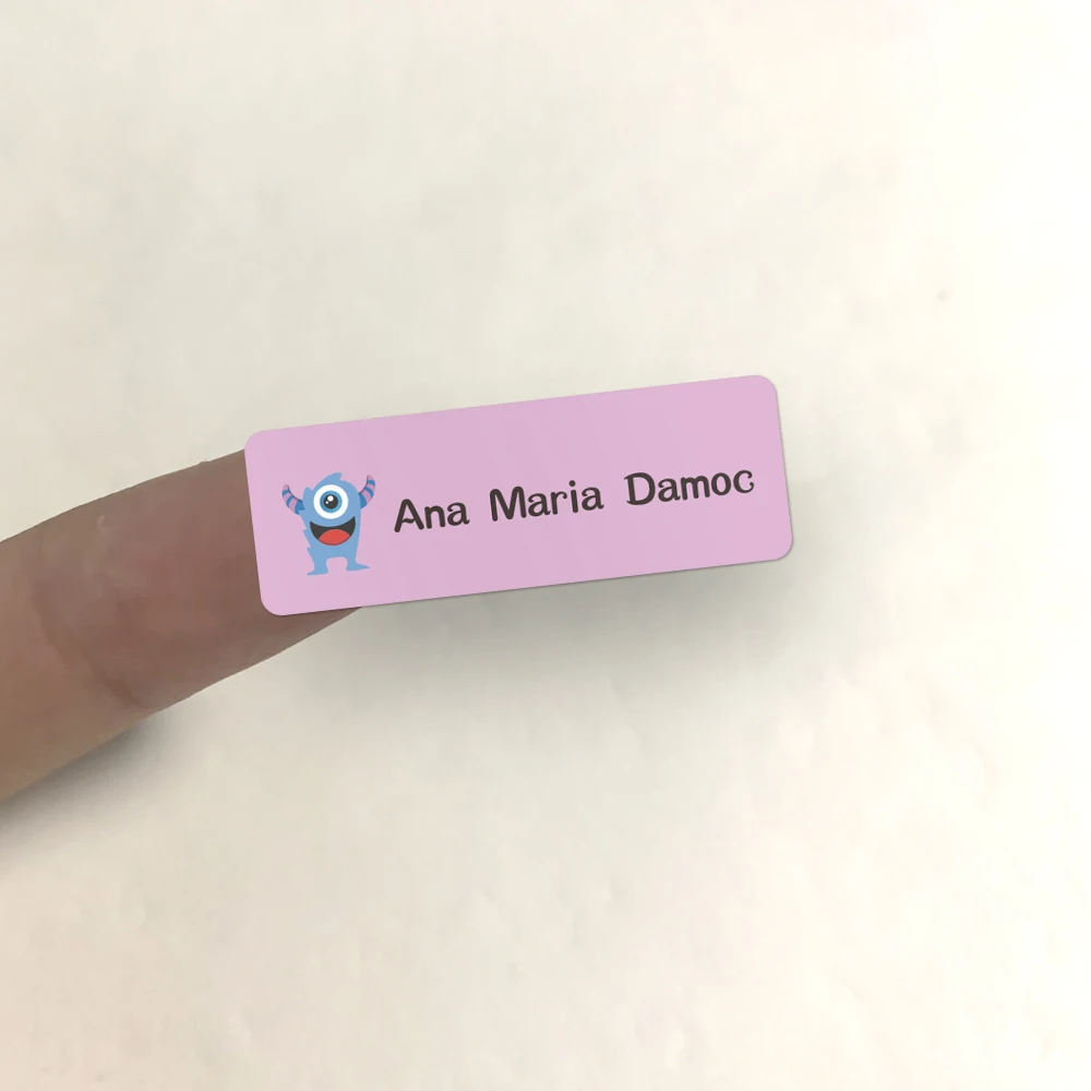 Free Shipping Customize Name Stickers 14x40mm 100 Pieces Pack Personalized School Tags Waterproof Vinyl Labels For Children Kids