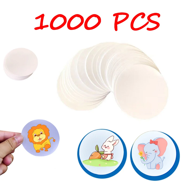 

1000PCS Round Paper for Button Badge Making Blank Supplies Complete Cut Circular Pieces of Paper Can Graffiti and Draw