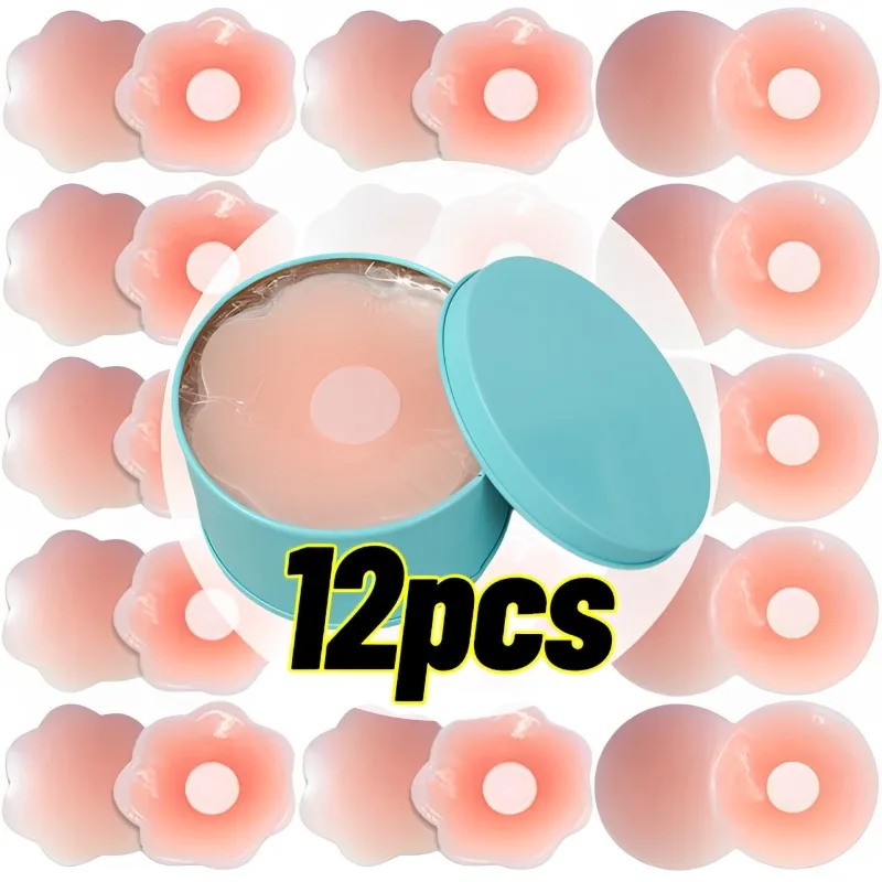 Silicone Nipple Cover Reusable Women Bra Sticker Breast Petal Strapless Lift Up Bra Invisible Boob Pads Chest Pasties Intimates
