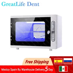 GreatLife Dental Material Sterilizer 17L Ozone Disinfecting Cabinet UV Sterilization Box for Manicure Nail Salon Sterilizer