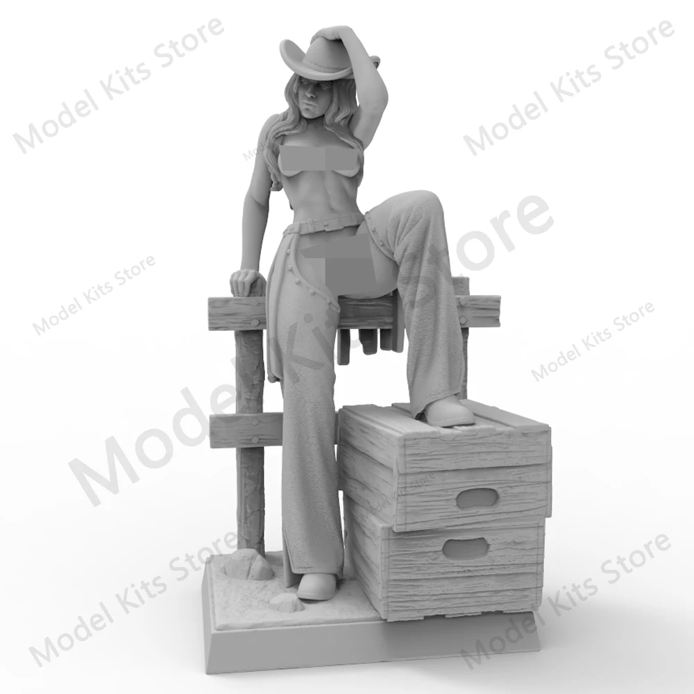 Модель 3d печати 1/24, набор из смолы, набор моделей аниме пам, Техас, Cowgirl, «сделай сам», микро снижение, статуя, неокрашенный комплект, игрушки