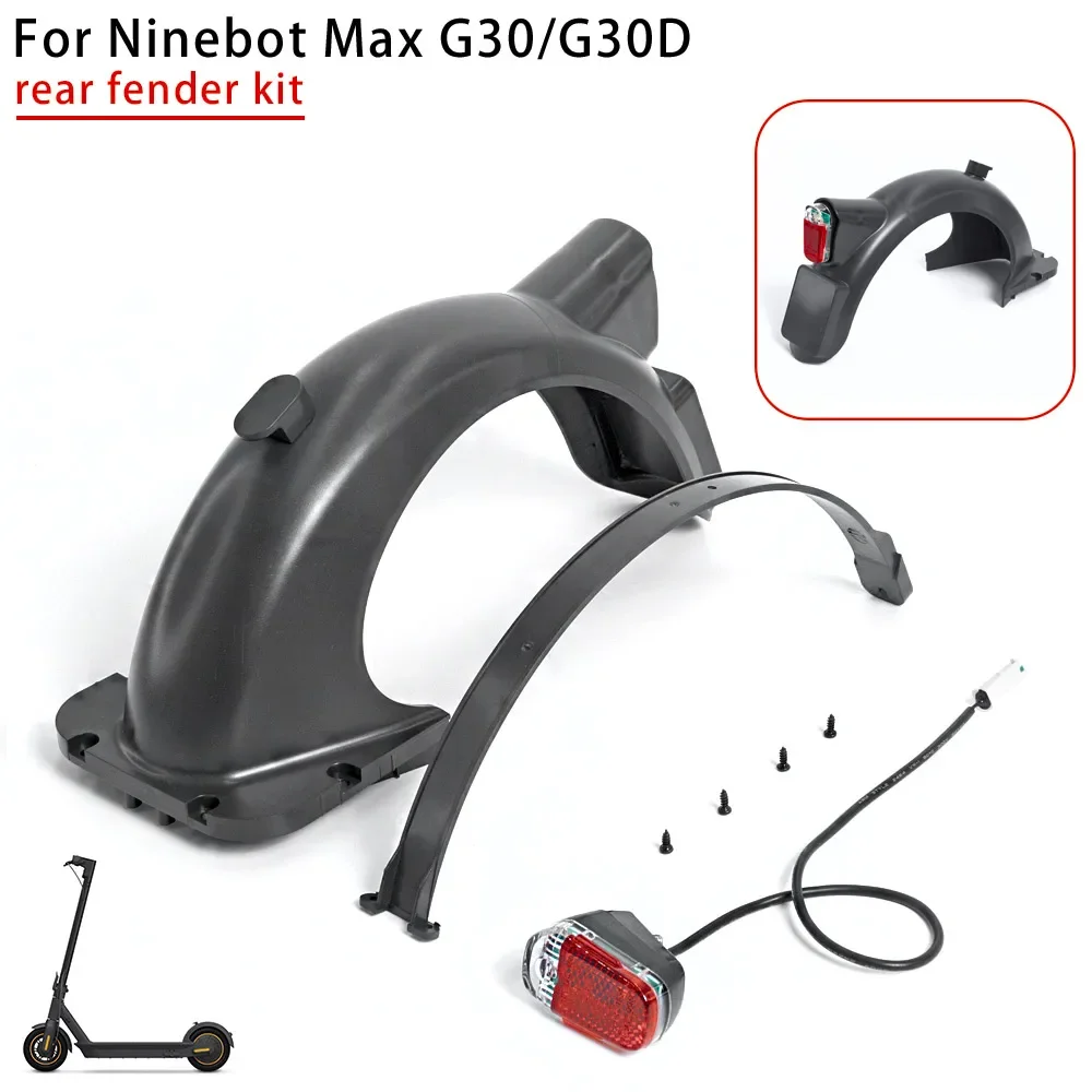 Elektroroller-Hinterradschutzblech für Ninebot MAX G30 G30D – Wasserabweiser, Rücklicht und Schmutzfänger-Zubehör – Detail 1