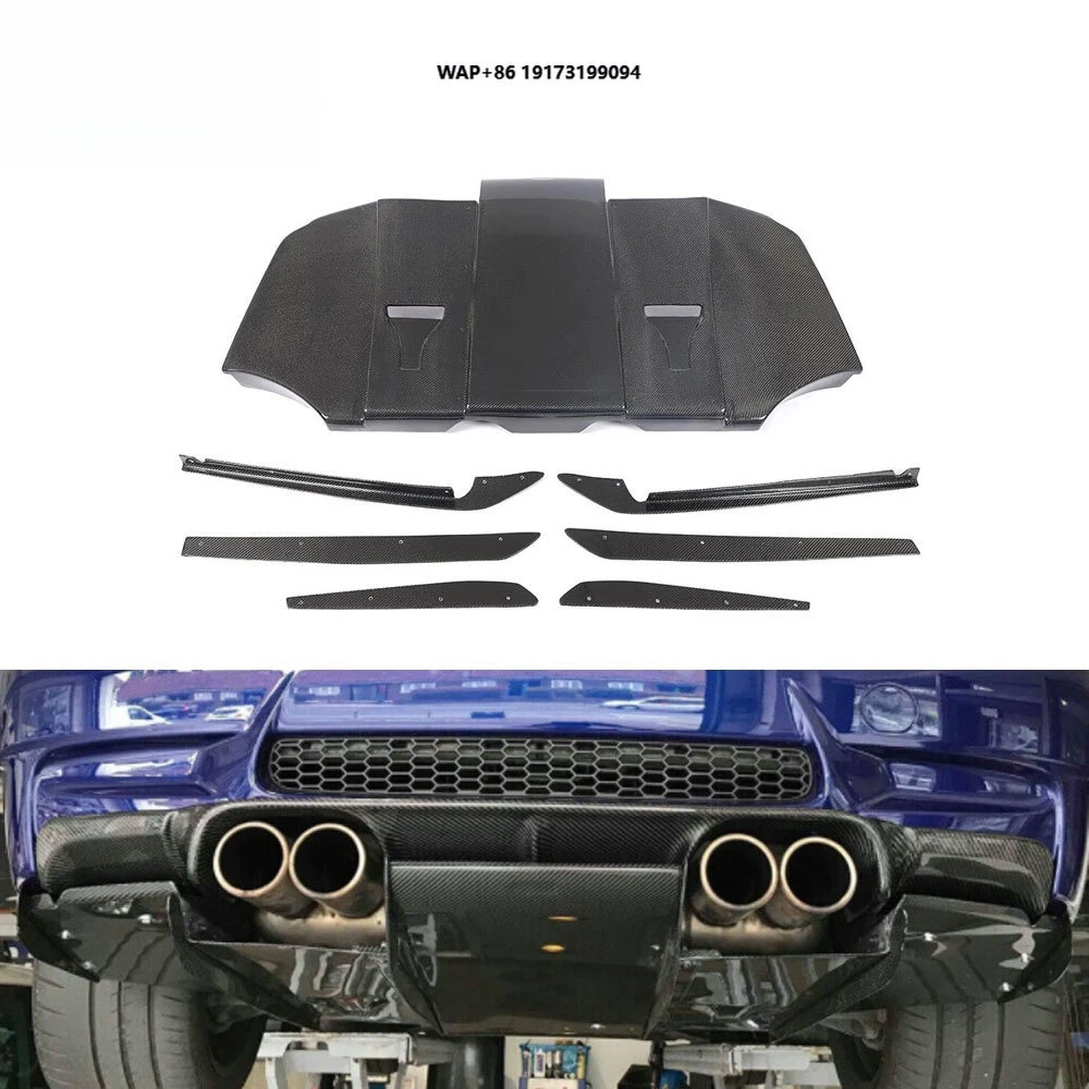 

For E92 E93 M3 Rear Bumper Diffuser Chin Lip Fins Trim Carbon Fiber 2009 - 2013