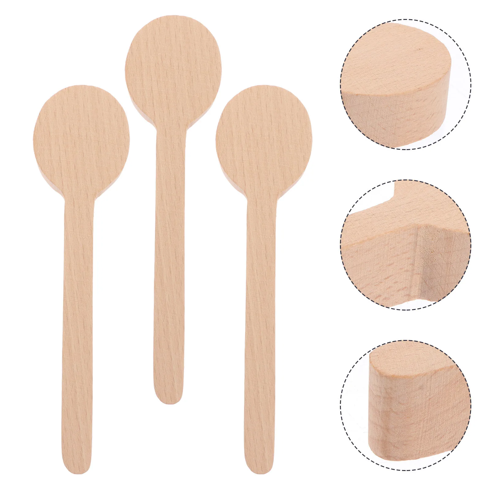 

4Pcs Wood Carving Spoons DIY Set Unfinished Tableware Craft Kit for Creative Spoon Making Smooth Safe Molds Ideal for Gifting