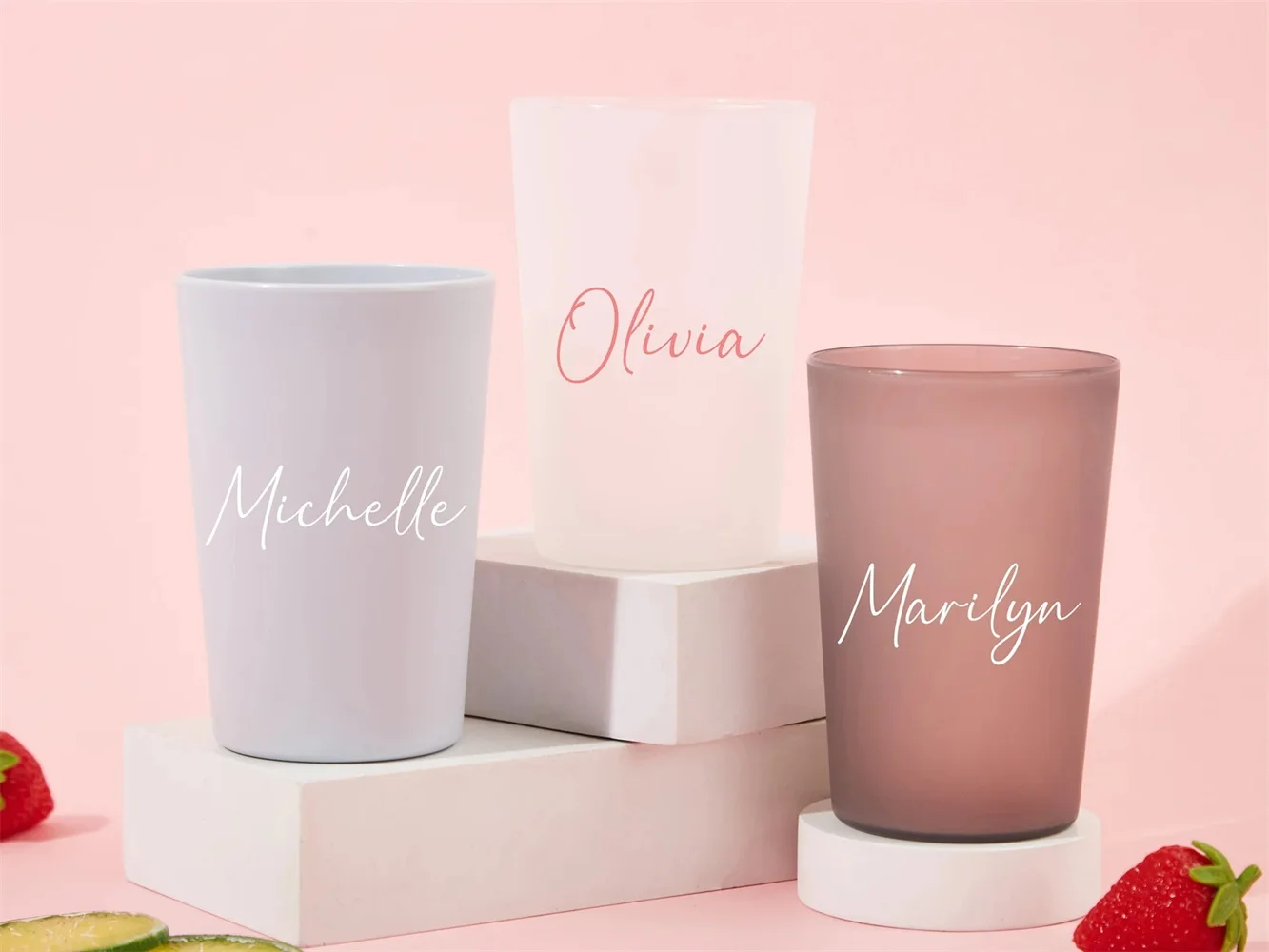 Personalized Bridesmaid Cup, Party Cups, Custom Shatterproof Cups, Plastic Drinking Cups, Frosted Cups, Party Decoration, Weddin