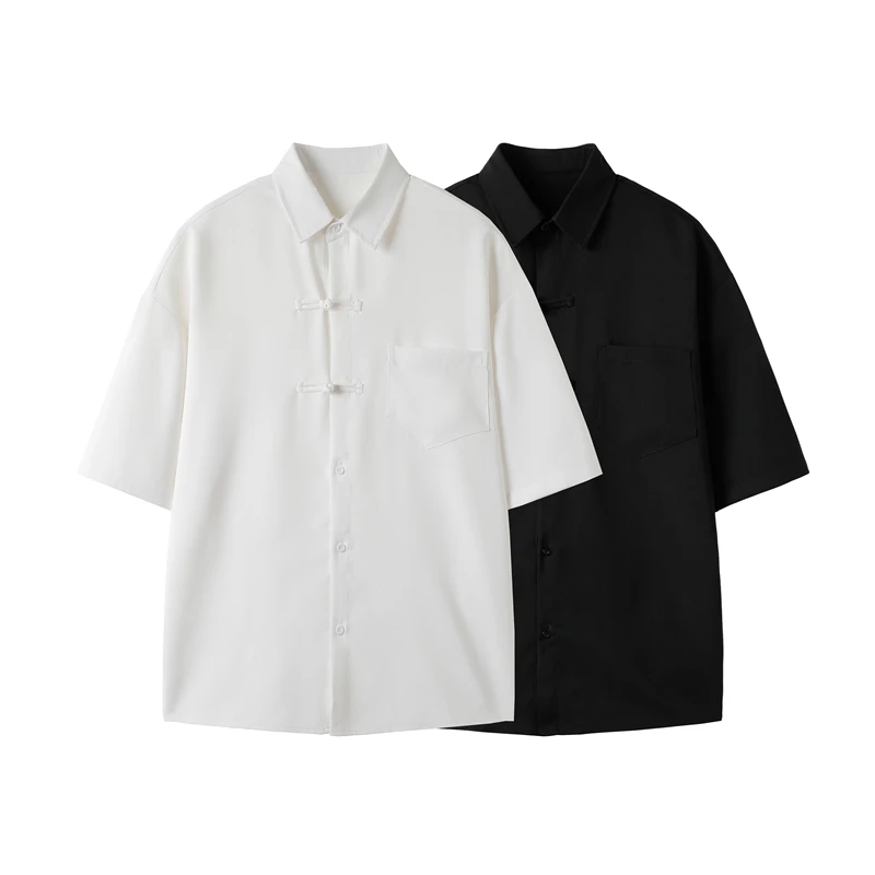 Camisas elegantes de manga corta para hombre, camisa de lujo de alta calidad, ropa nueva, lisa, Original, informal, Verano