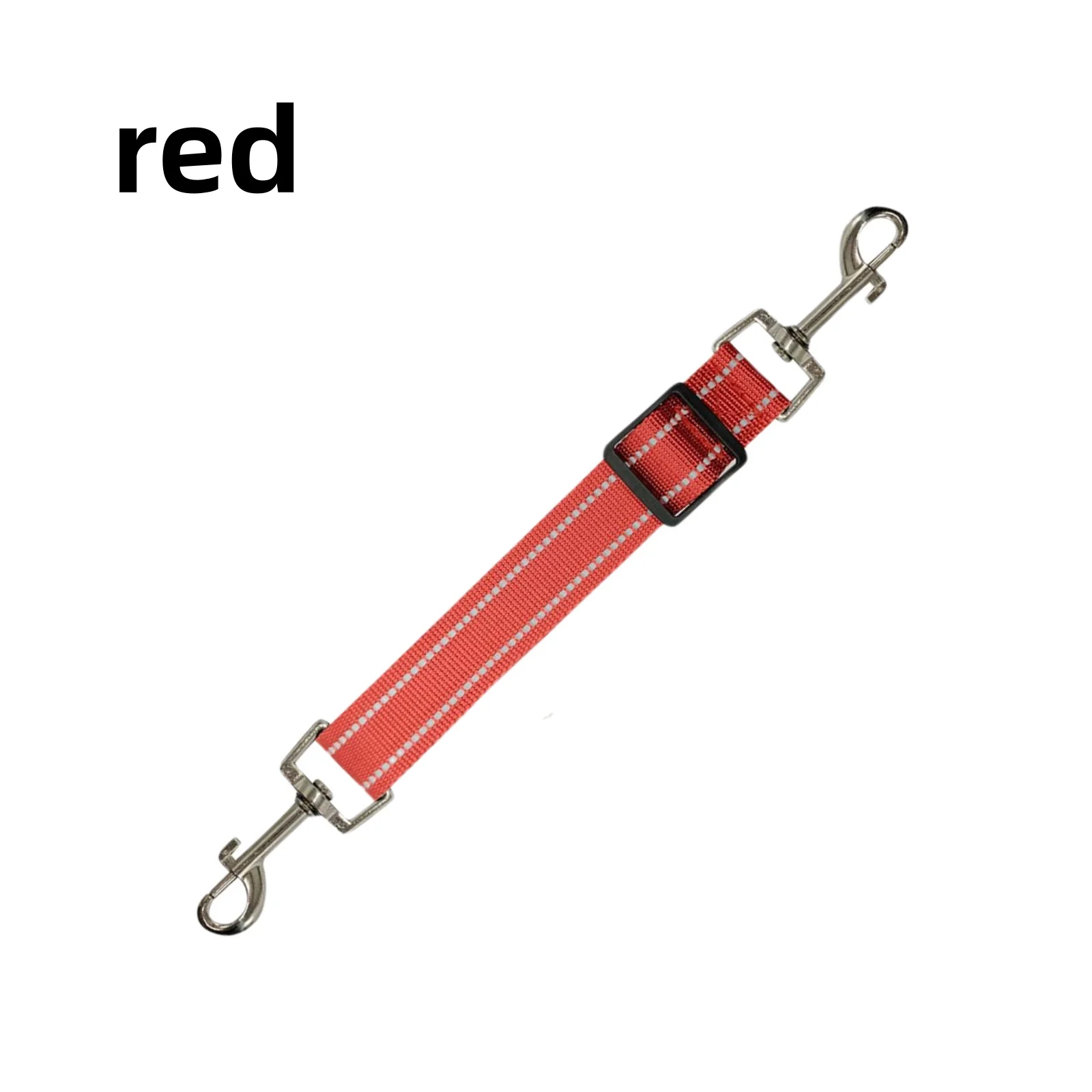 360 °   Draaibare reflecterende veiligheidsclip voor honden, verstelbare lengte, verticale druk, heavy-duty polyamide riemconnector, anti-twist