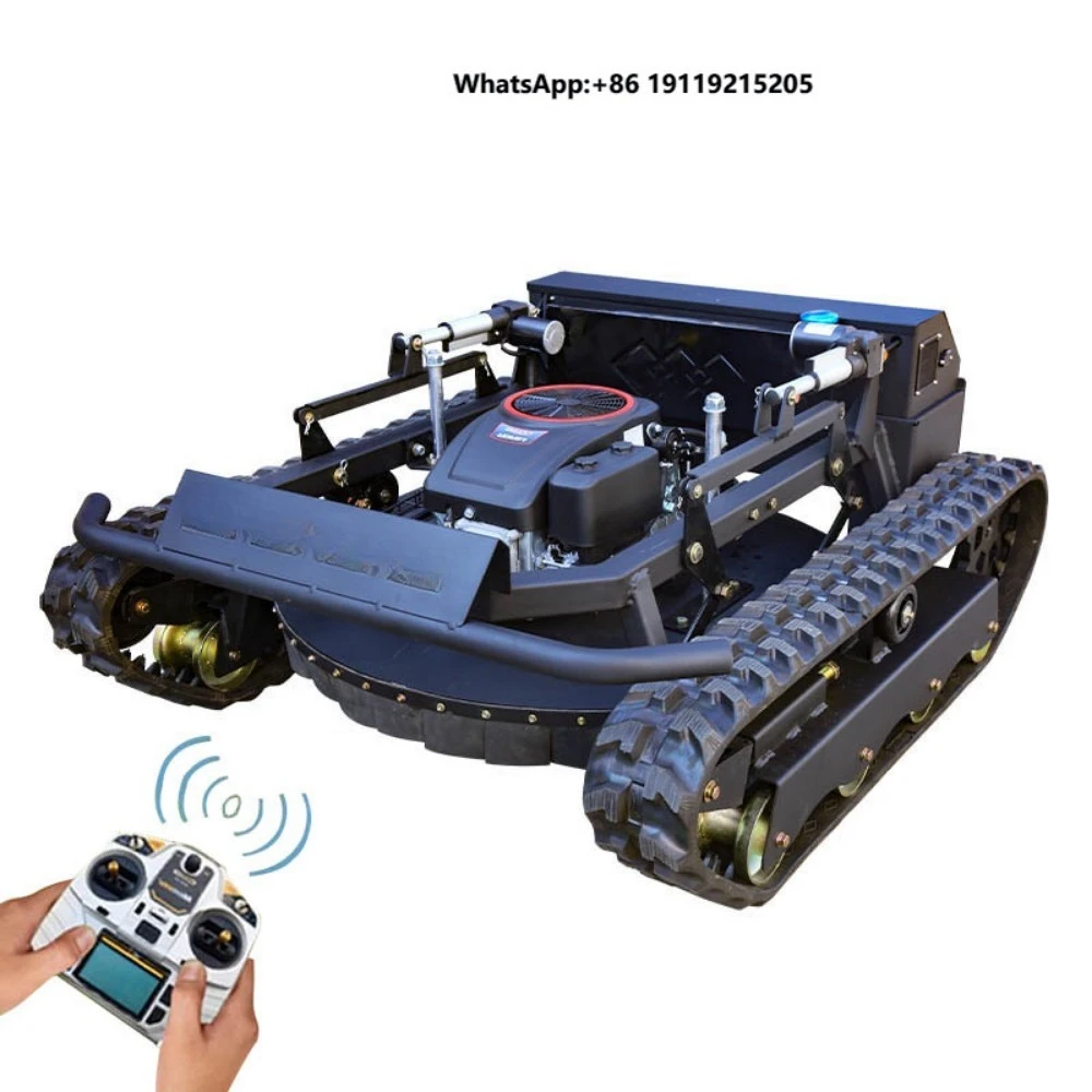 Portable 4-Stroke Cordless Lawn Mower with Rubber Wheels for DIY Agriculture Industrial Grade Remote Control Crawler