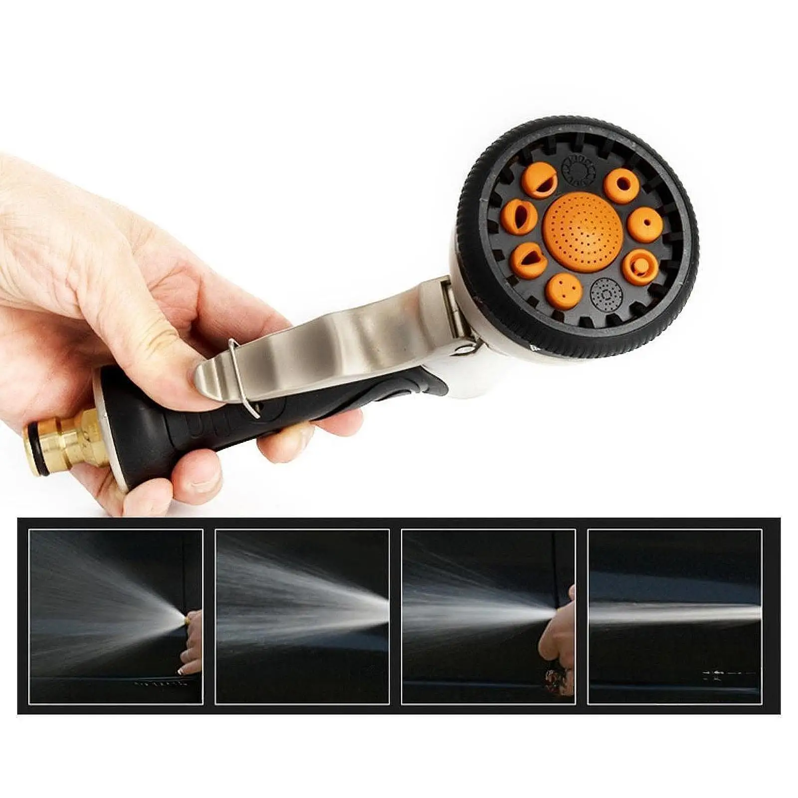 Water Hose Sprayer Nozzle Leakproof for Lawn Patio Multifunctional
