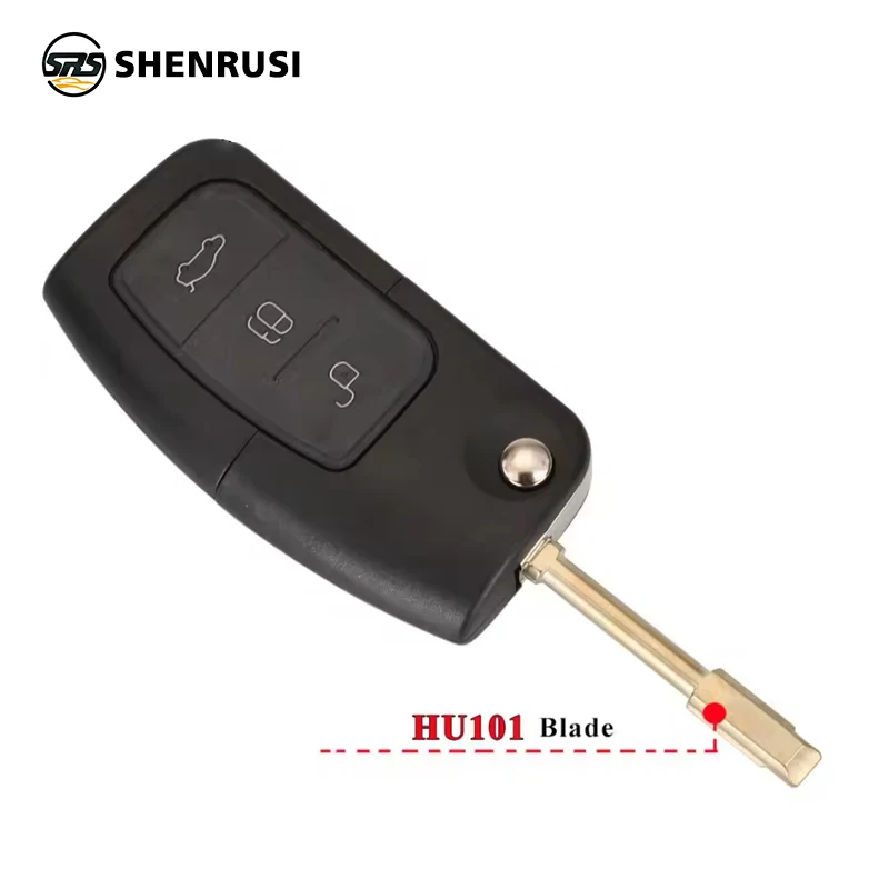 SHENRUSI 315/433 MHz 4D63 4D60 Chiave A Distanza Dell'automobile per Ford Fusion Focus Mondeo Fiesta Galaxy HU101 FO21 Lama Veicolo Flip Keys