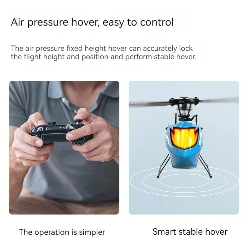 Helicóptero de altura fixa para crianças, brinquedo elétrico, controle remoto, aeronave oca, modelo de aviação pequeno, quatro canais, C129