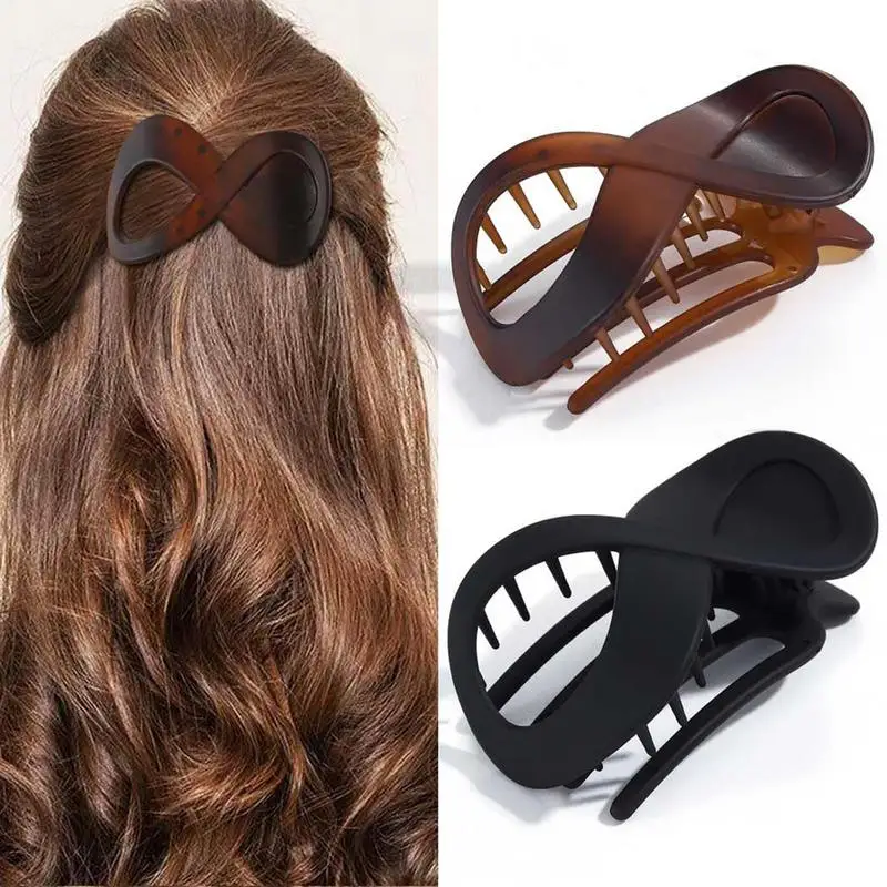 Flat Hair Clips 6 Pieces Horizontal Non-slip Hairpin Barrette Banana Clips Comfortable Vintage Hairgrips Headdress for Women