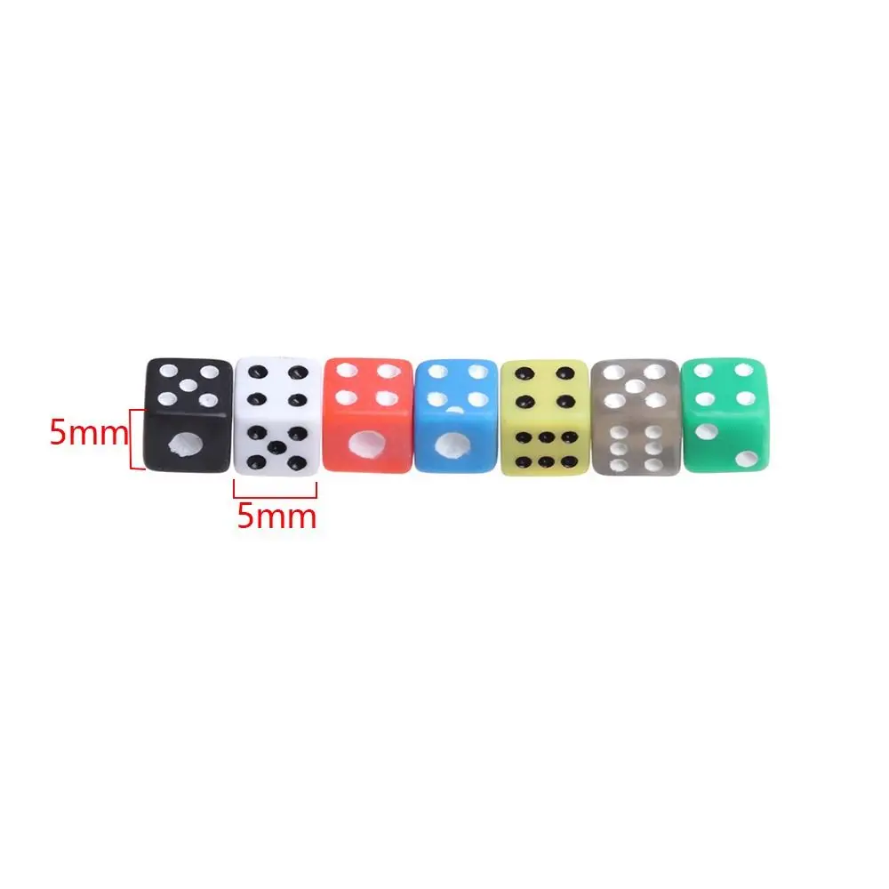 Bulk Pack 5mm Mini Dice Acrylic 5 Colors 5mm Dice Cubes 6 Sided Micro Dice Gambling Game