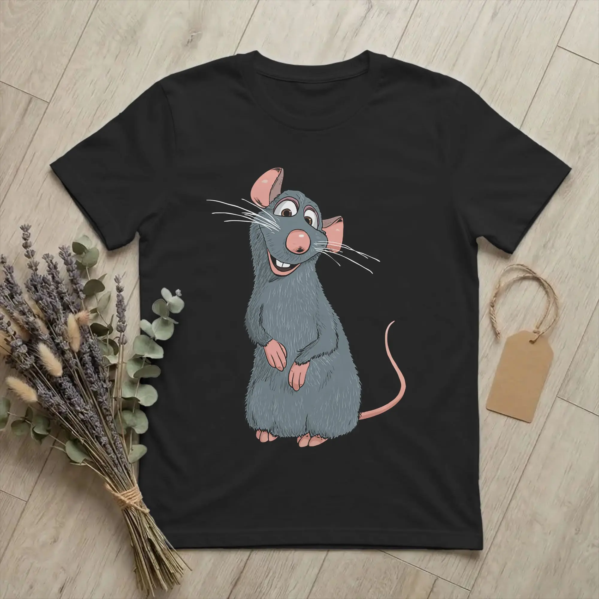 Streetwear Ratatouilles Remy T-Shirt Men's Cotton Short Sleeve  Round Neck Summer Top Tee