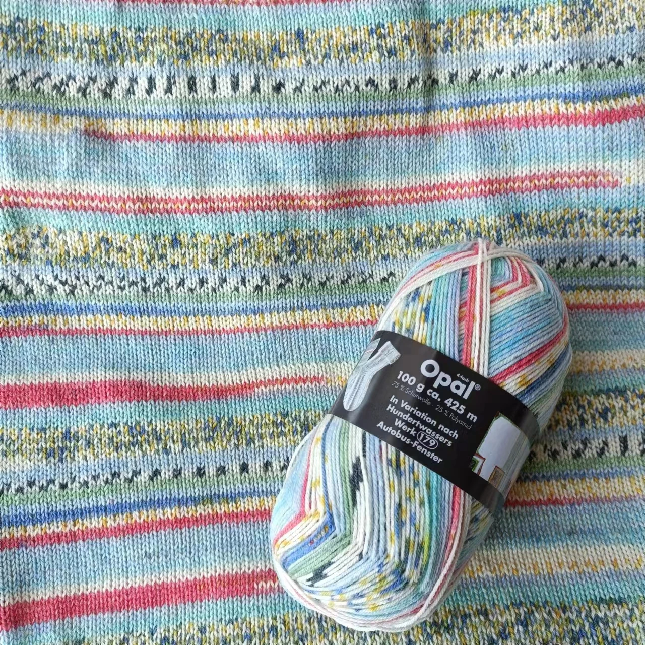 1*100g ball Opal According To Hundertwasser wool yarn Sock Yarn 75% wool, 25% polyamide/ Nylon  socks knitting yarn